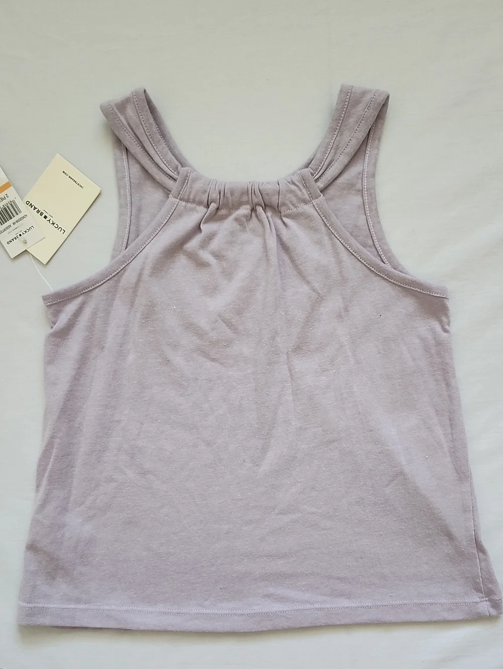 NWT Lucky Brand Kids Girl Tank Top & Pastel Stripe Shorts Set Size 5